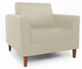 Poltrona Decorativa Gabriela Suede Bege