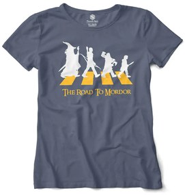 Camiseta Baby Look Feminina The Road to Mordor O Senhor dos Anéis - Cinza Chumbo - GG