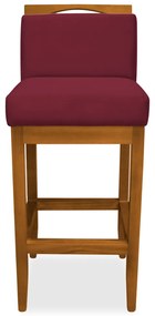 Kit 4 Banquetas Decorativa Elis Veludo Bordo