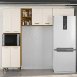 Armário de Cozinha Amélia Freijó UV/Off Acetinado Z44       - Mpozenat