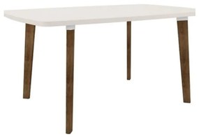 Mesa De Jantar Jade 6 Lugares Off White Com Vidro Pés Oblongos – RV Móveis