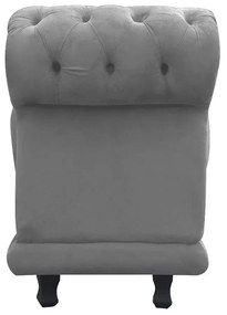Recamier Barcelona Namoradeira Calçadeira Suede D'Rossi - Grafite