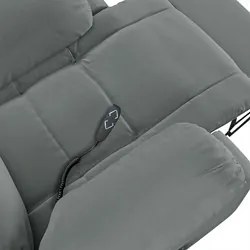 Poltrona do Papai Reclinável Pietra Elevação Lift Elétrico FH9 PU Cinz