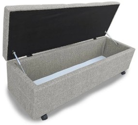Calçadeira Baú Solteiro 90cm Marselha Linho Cinza - Sheep Estofados - Cinza