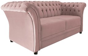 Namoradeira Chesterfield Sofia Suede Rosê - ADJ Decor