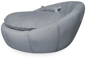 Cama Pet Ariel para Cães e Gatos Almofadada Veludo Cores - Cinza Grafite