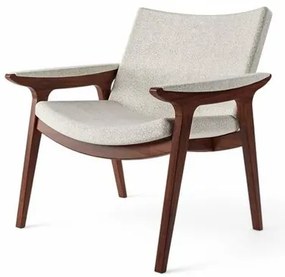 Poltrona Vicosa Estrutura Castanho Tecido Boucle Branco -76974 Sun House