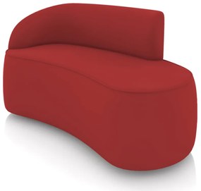 Sofá 2 Lugares Orgânico 140 cm Morgan Veludo D03 - D'Rossi - Marsala