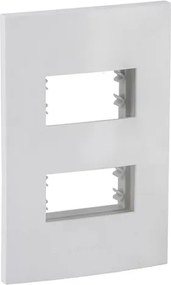 Placa Com Suporte 4x2 2 Módulos Branco Inova Pro