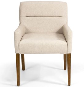 Kit 02 Poltronas Decorativas Sala de Estar Vicenza Algodão Poliéster Bege G15 - Gran Belo