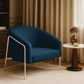 Poltrona Sala Industrial Alta Champanhe Stella Bouclê D03 - D'Rossi - Azul