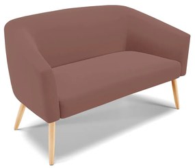 Namoradeira e 2 Poltronas Pé Palito Natural Stella Veludo D03 - D'Rossi - Rose