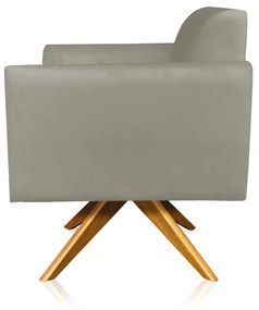 POLTRONA GIRATORIA MARISA SUEDE BASE MAD - Marrom Rato