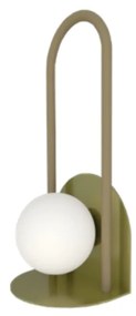 Arandela Graça 19X41X19Cm 01Xg9 Globo 10Cm - Usina 90041/1 (CP-M - Champanhe Metálico, Cristal (Transparente))