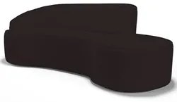 Sofá Living 2 Lugares 180cm Braço Esquerdo Mozart D06 Sintético Marro
