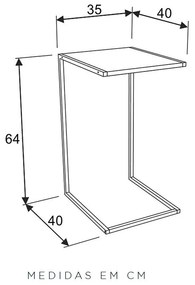Mesa Lateral Encosto Para Sofa Industrial  Vermont