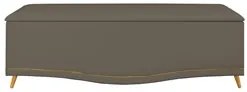Calçadeira Baú Casal 140cm com Tachas Imperial J02 Sintético Areia - M