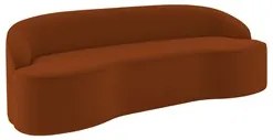 Sofá 3 Lugares para Sala de Estar Living 210cm Theo D06 Veludo Laranja