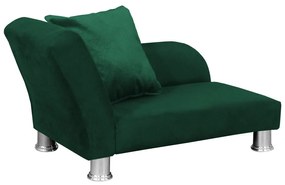 Divã Cama Pet Luxo para Cães E Gatos Elegante Confortável Suede Verde Bandeira
