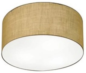 Plafon Cilíndrico Md-3048 Cúpula em Tecido 50x21cm Palha - Bivolt