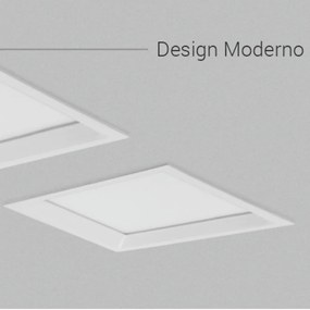 Embutido Quadrado Recuado 17X17Cm Led 18W 6500K Bivolt - Branco / Down...
