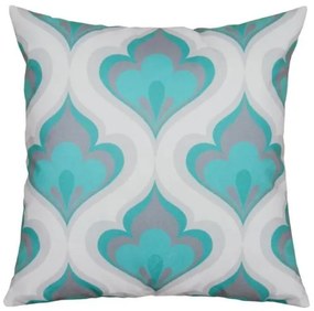 Capa de Almofada Suede Suprema em Tons Azul Tiffany e Cinza - ASM-01170 - 45x45cm