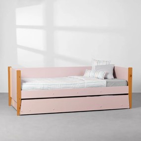 Bicama Sofá Noah com Pés Mel - Rosa Fosco