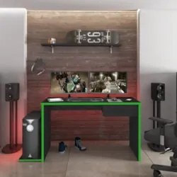 Mesa para Computador Notebook Desk Game DRX 8000 Z19 Preto/Verde - Mpo