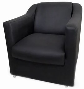 kit 2 Poltronas Decorativas Corino Bianca - Preto