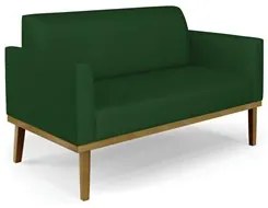 Sofá Namoradeira e 2 Poltronas Base Madeira Castanho Maressa Veludo Lu