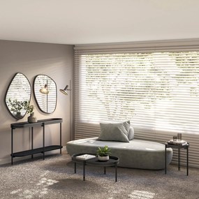 Aparador Decorativo Grimaldi Base Aço com Detalhe em Couro Preto G77 - Gran Belo