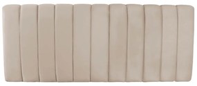 Kit Calçadeira e Painel Olivia King 195 cm Veludo - D'Rossi - Bege