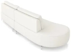 Sofá 3 Lugares 200cm Orgânico Pé Ferro Nagai Bouclê Cru Z55 - Mpozenat