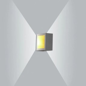 Arandela Puch Quadrada Interna 1Xpci Led 5W 10X5X10Cm | Usina 5744/10 (BT - Branco Texturizado, 110V)