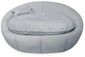 Cama Pet Ariel para Cães e Gatos Almofadada Veludo Cores - Cinza