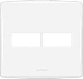 Placa 2 Módulos 4x4 Com Suporte Branco Bianco Pro