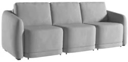 Sofá Cama Casal para Sala 246cm Polska Z08 Veludo Cinza - Mpozenato