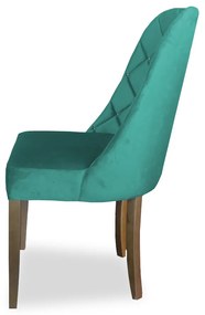 kit com 2 Cadeiras de Jantar Dublin Suede Azul Tiffany