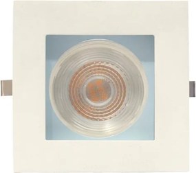 Plafon Embutir Aluminio Branco Azul 10,5Cm