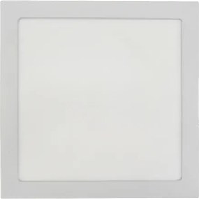 Plafon Led De Embutir Branco 24W 30X30cm Moldura - LED BRANCO FRIO (6000K)