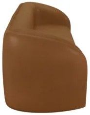 Sofá Living Decorativo 3 Lugares 252cm Meris Z32 Sintético Caramelo -
