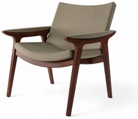 Poltrona Viçosa Estrutura Castanho Tecido Bege - 76983 Sun House