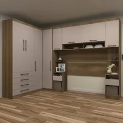 Guarda Roupa Queen Modulado CP01 Delphi Avelã/Cinnamon L01 - Mpozenato