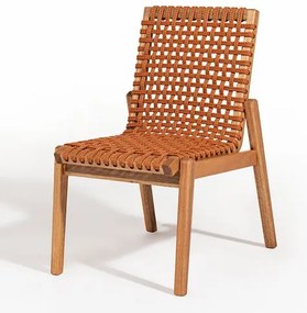 Cadeira Trama Corda Ocre Estrutura Stain Jatobá 52cm - 77178 Sun House