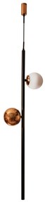 Pendente Organic Vertical Ø29X100Cm Alumínio E Globo Ø12Cm 1Xg9 Por Wa... (BT - Branco Texturizado)