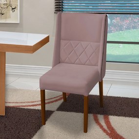 Kit 6 Cadeiras de Jantar Lecce Veludo Crepe