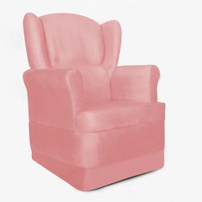 Poltrona Ana de Amamentação com Balanço Suede Rose