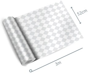 Papel de parede adesivo geométrico cinza e branco