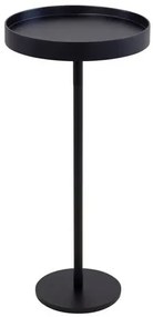 Mesa de Apoio Kyoto Media Tampo Laca Preta Base Preta 55cm - 67766 Sun House