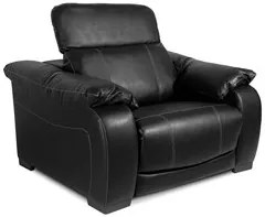 Poltrona Reclinável para Sala de Estar Living Line L07 Couro Preto - M